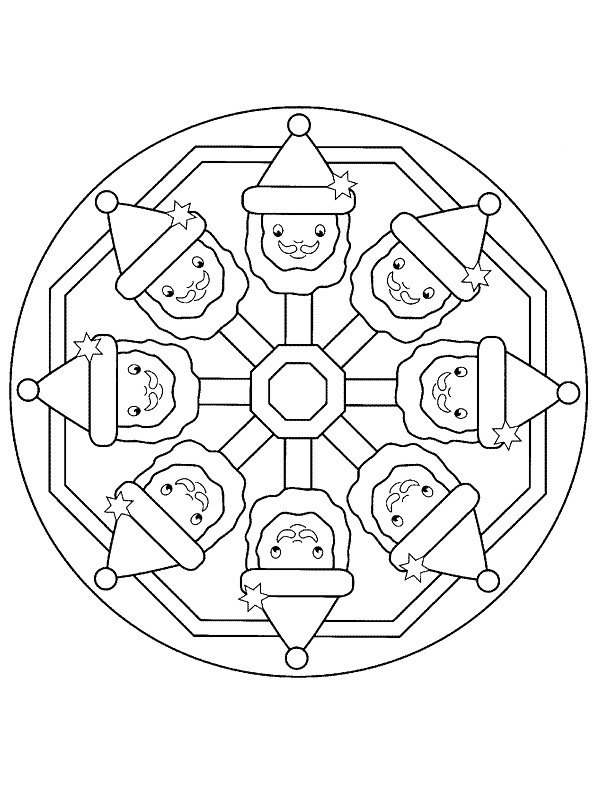 Plansa de colorat cu Craciun 434 373